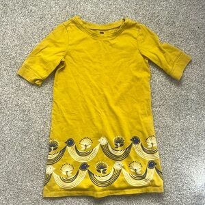 Girls Tea Collection Knit Dress size 6 - Gold ,Blue, White